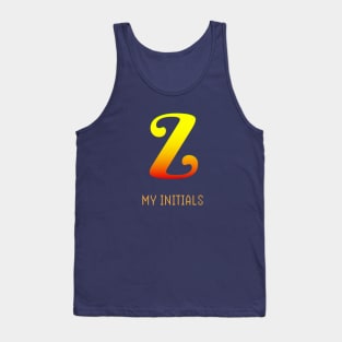 Letter Z Initials Unique Name T-Shirt Tank Top